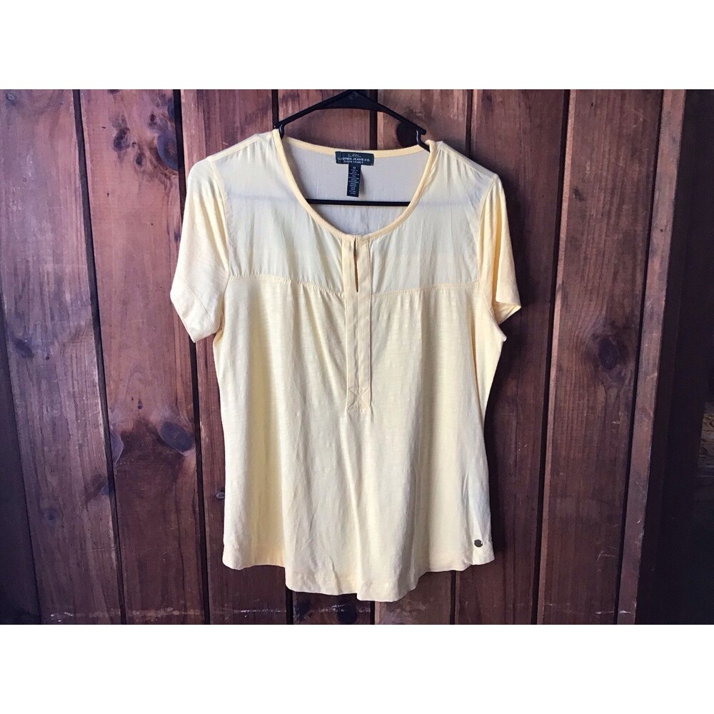 Lauren Jeans Co Ralph Lauren Blouse Size M Hello Short Sleeves Lightweight